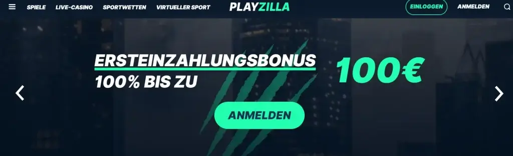 Bester Wettanbieter: Screenshot von PlayZilla.