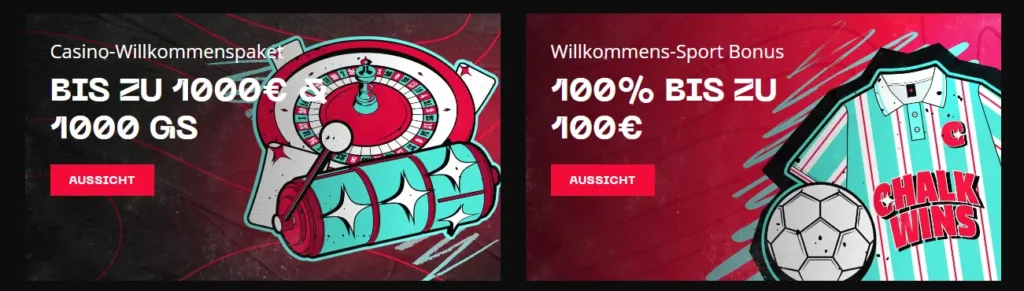 Der Chalkwins Bonus im Screenshot.