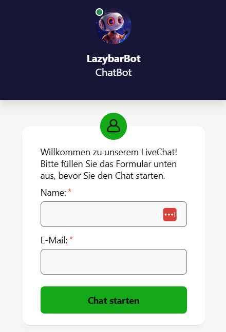 Kundendienst bei Lazybar