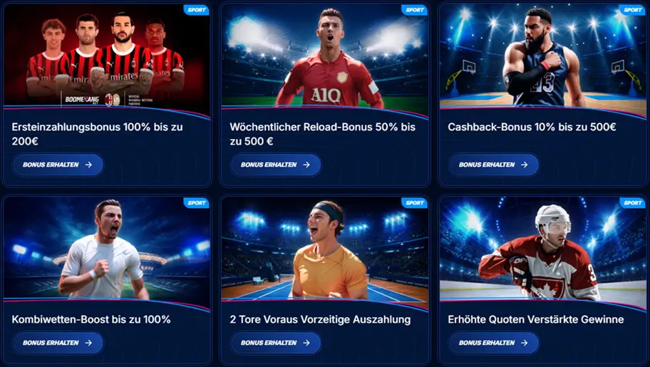 Bonuskationen vom Wettanbieter Boomerang Bet