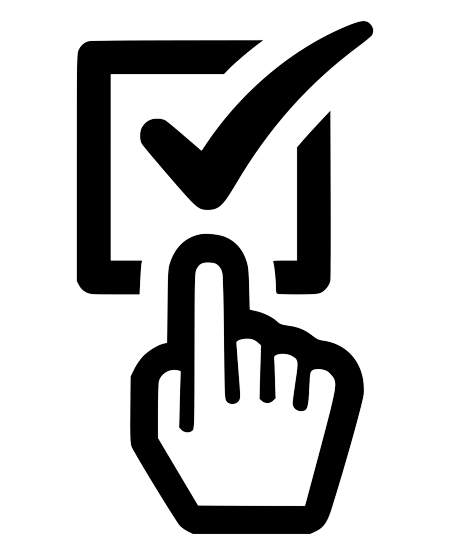 Sportwetten Helden Haken mit Hand Icon in schwarz