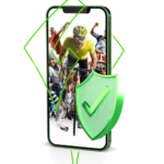Smartphone mit Sportarten und Sportwetten Helden Logo