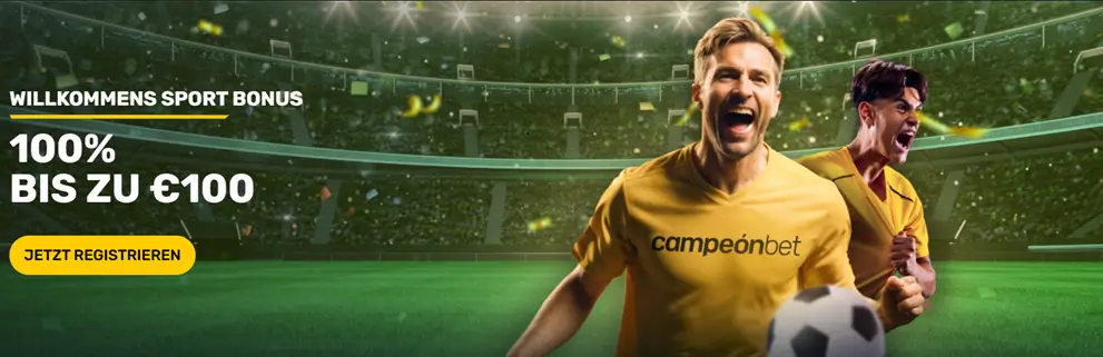 Willkommensbonus vom Sportwettenanbieter Campeonbet