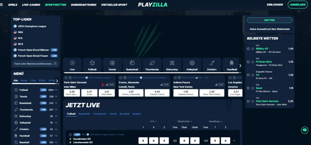 Playzilla Landingpage