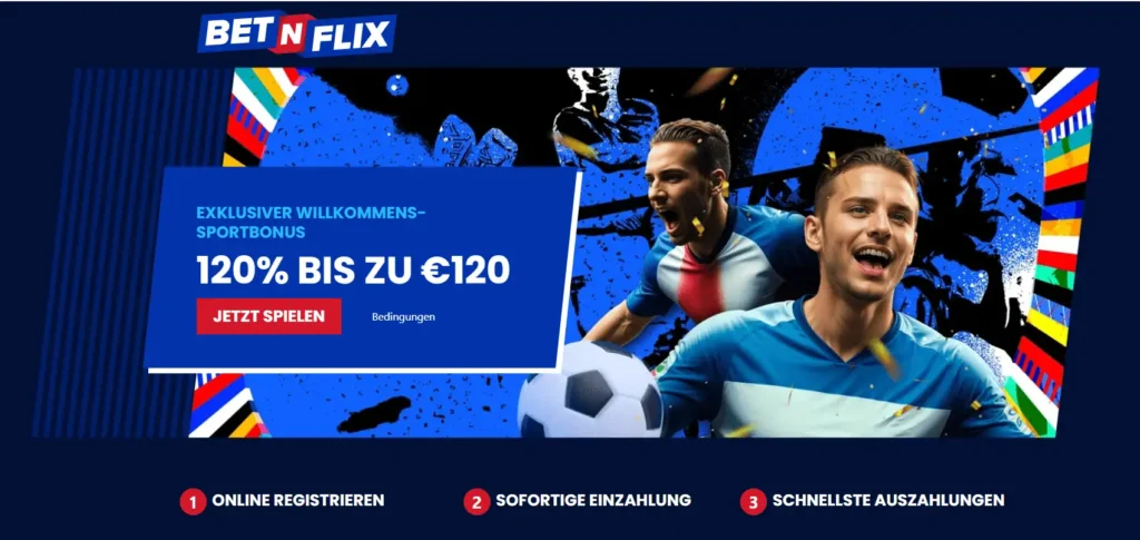 Neukundenbonusbanner auf BetNFlix