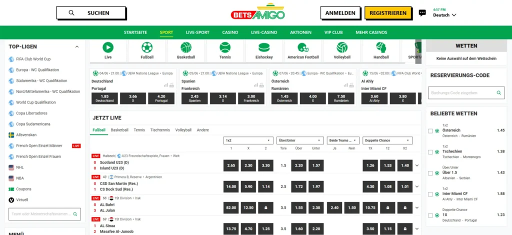Bet Amigo Landing Page
