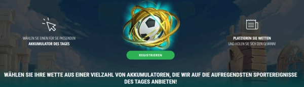 Der Akkumulator des Tages des Wettanbieters 22Bet