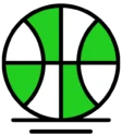 Basketball Icon mit transparentem Hintergrund