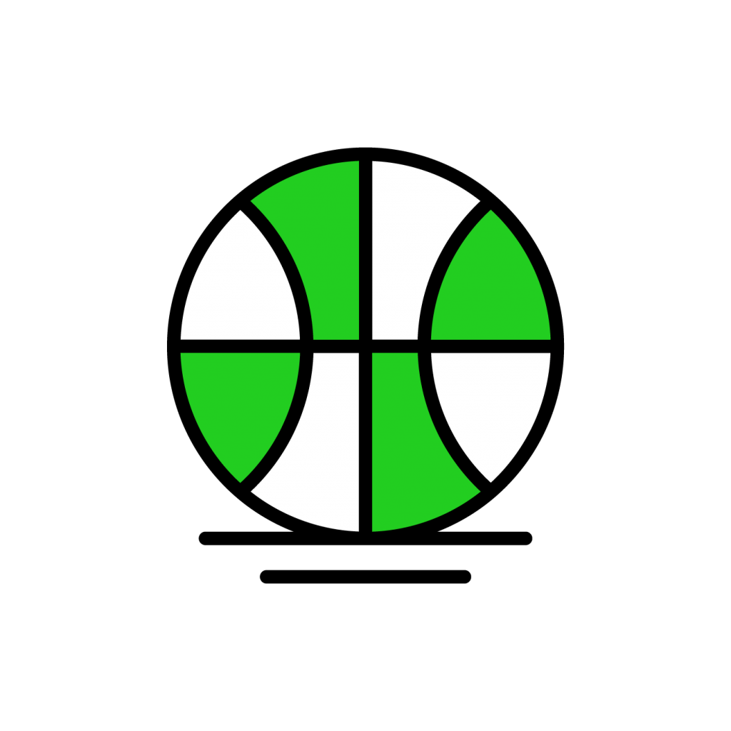 Basketball Icon mit transparentem Hintergrund