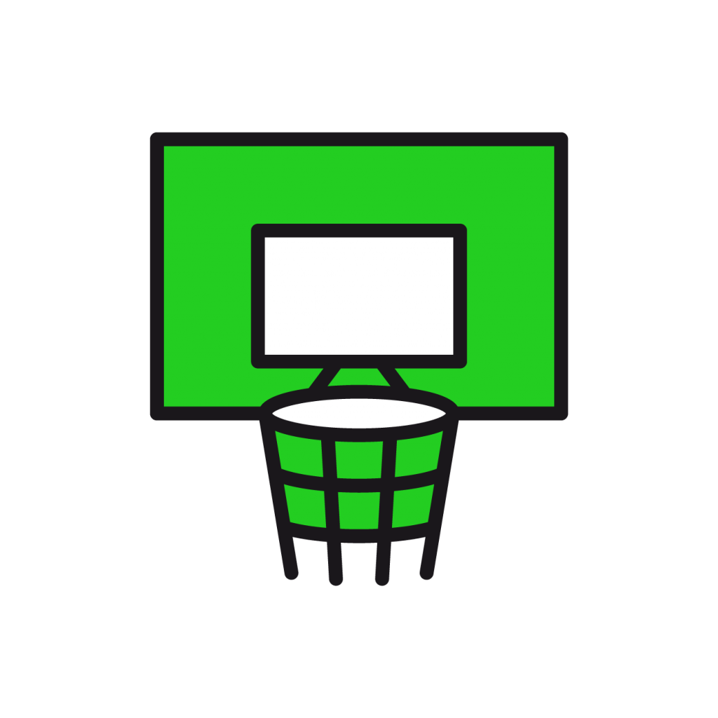 Icon für Basketballkorb mit transparentem Hintergrund