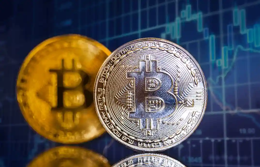 Bitcoin Logo Münze