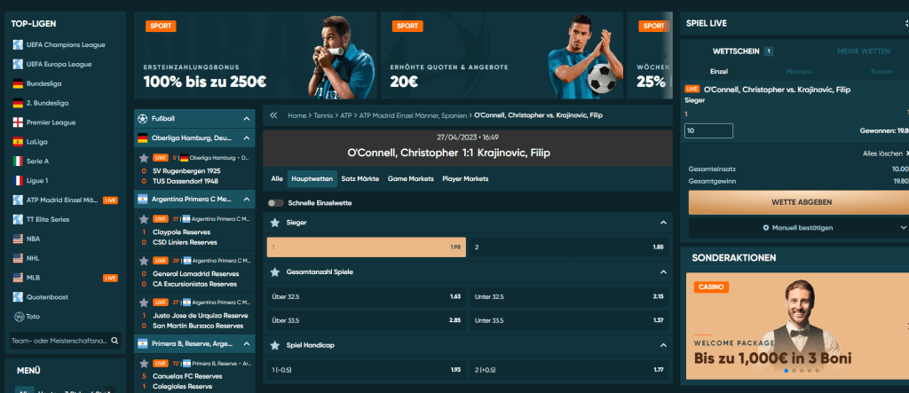 LegendPlay Livewetten