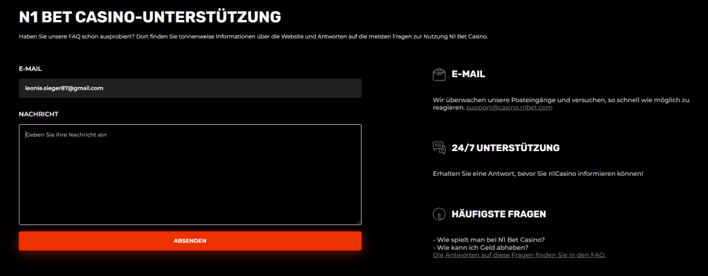 N1 Bet Support