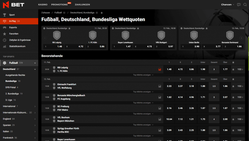 N1 Bet Wettquoten Vergleich