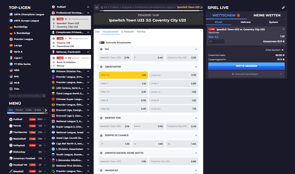 Powbet Livewetten