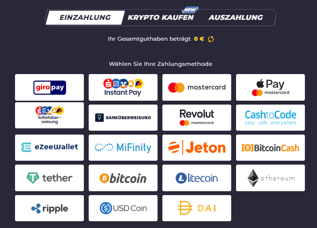 Powbet Zahlungsmethoden