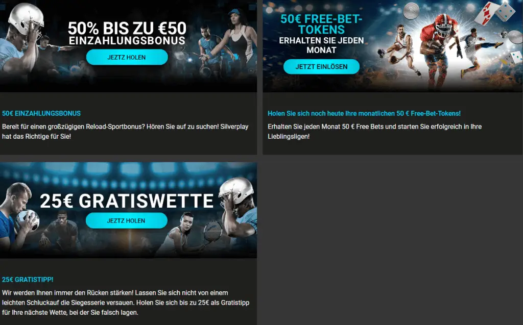 Silverplay Bonus für Bestandskunden