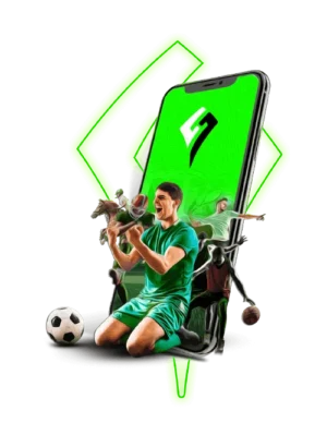 Smartphone mit Sportarten und Sportwetten Helden Logo
