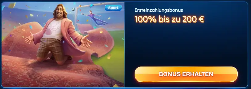 Der Ersteinzahlungsbonus beim Sportwettenanbieter DudeSpin